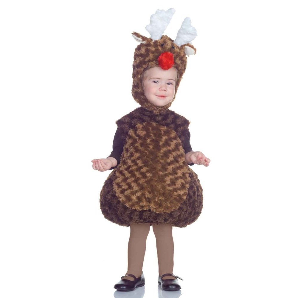 Underwraps Reindeer Halloween Costume 2 Piece Set Rudolph 18-24 Months 2T-4T